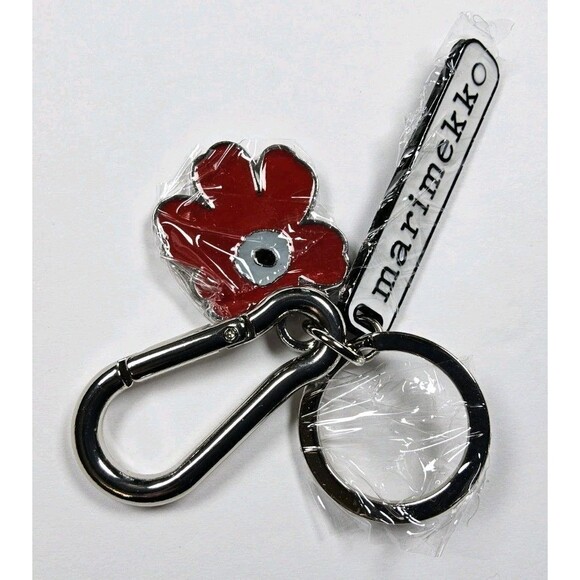 KIOSKI PUHALLUS UNIKKO I KEY CHAIN | MARIMEKKO Marimekko Kioski Puhallus Vihkiruusu Keychain Key Holder Handbag Charm